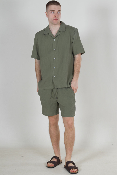 Only & Sons Bertil Waffle Deep Lichen Green