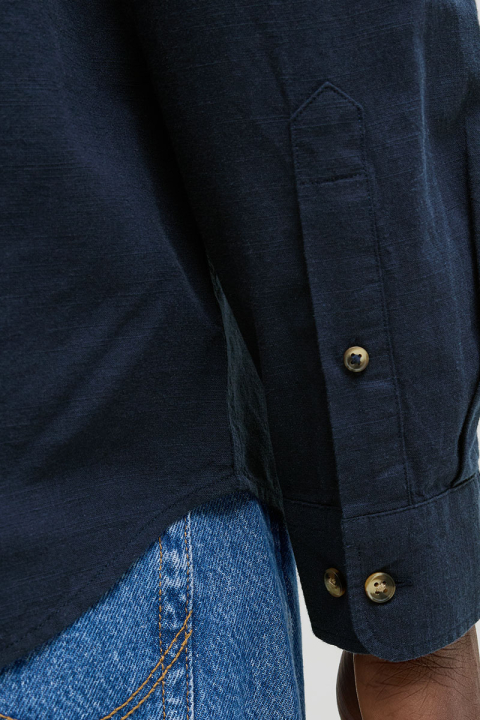 Jack & Jones Summer Linen Hemd LS Navy Blazer