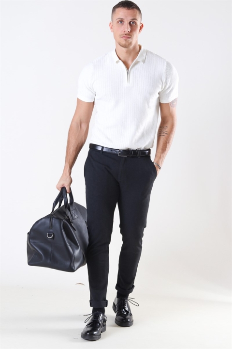 Jack & Jones Blabristol Stricken SS Polo Blanc de Blanc