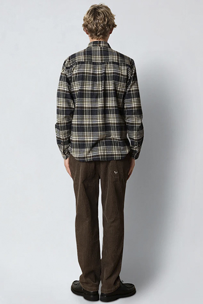Fat Moose Forest flannel shirt Navy/Moss check 007