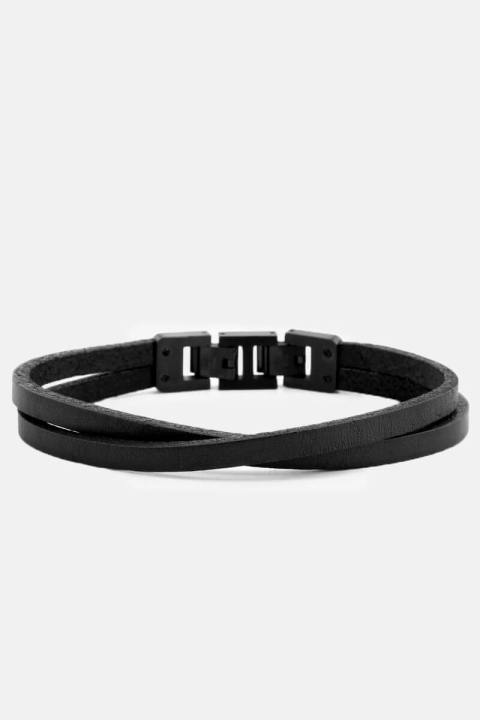 Lucleon Lederarmband Sort
