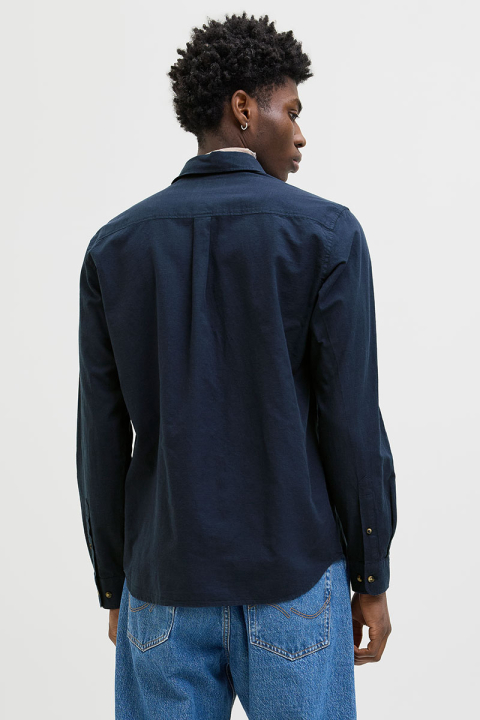 Jack & Jones Summer Linen Hemd LS Navy Blazer