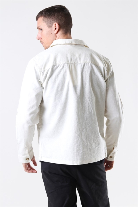 Selected East Linen Overshirt TUhrtledove