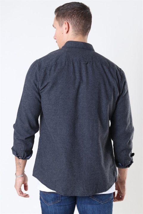 Only & Sons Edin LS Flannel Twill Hemd Black