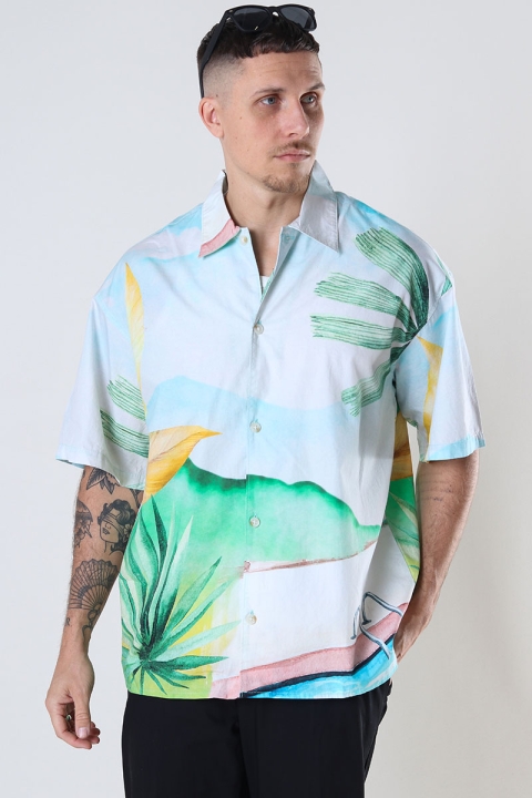 Jack & Jones Landscape Hemd SS Sky Blue