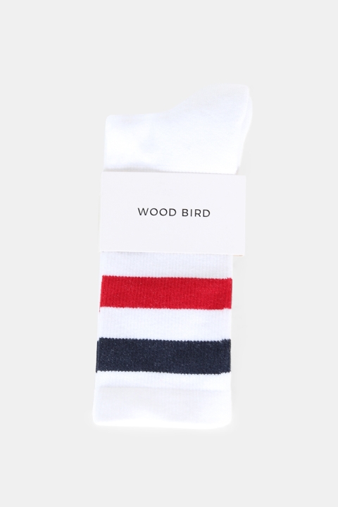 WoodBird Tennis Strümpfe White/Navy/Red