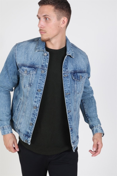 Only & Sons Coin Trucker Jacke Blue Denim