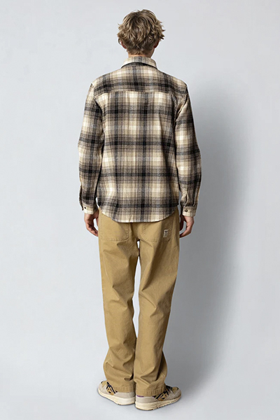 Fat Moose Adrian Cotton Check Shirt Sand / Black