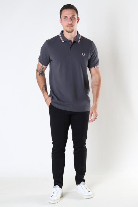 Fred Perry Twin Tipped Fp Hemd Gunmetal