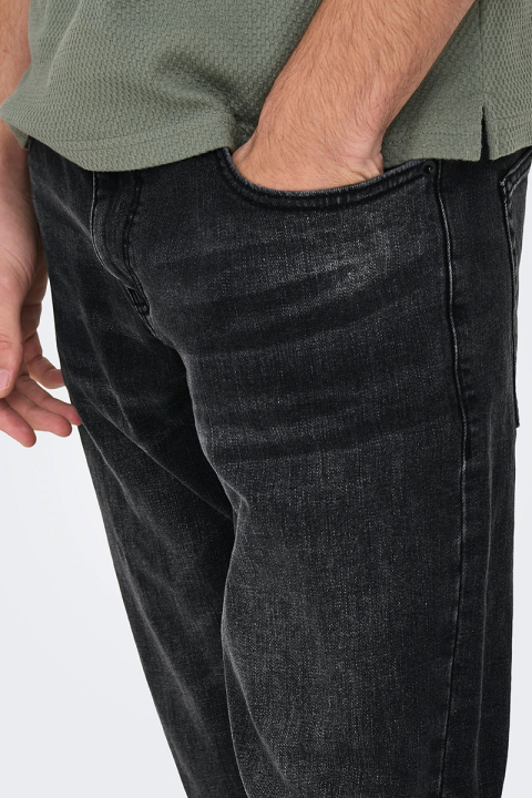 Only & Sons Weft Regular Fit 4101 Washed Black