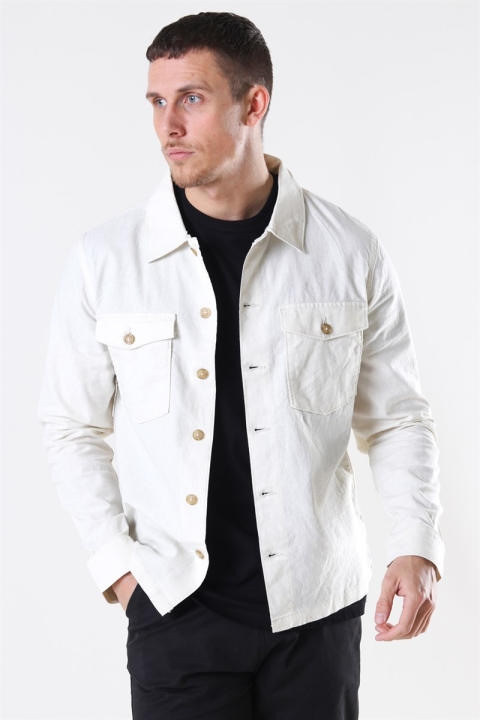 Selected East Linen Overshirt TUhrtledove