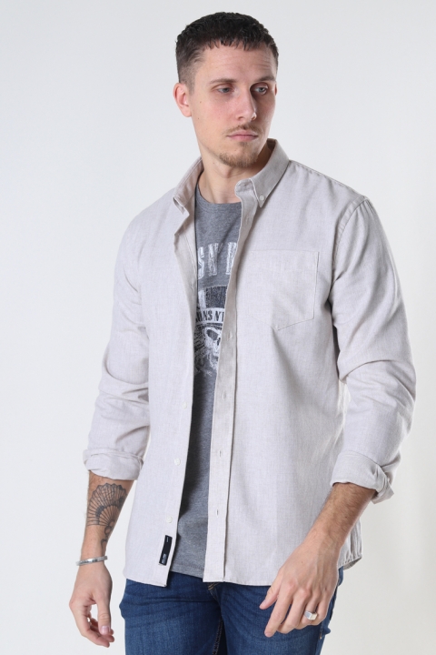 ONLY & SONS ONSBROK LS FLANNEL MELANGE Hemd C15 XXL CHINCHILLA