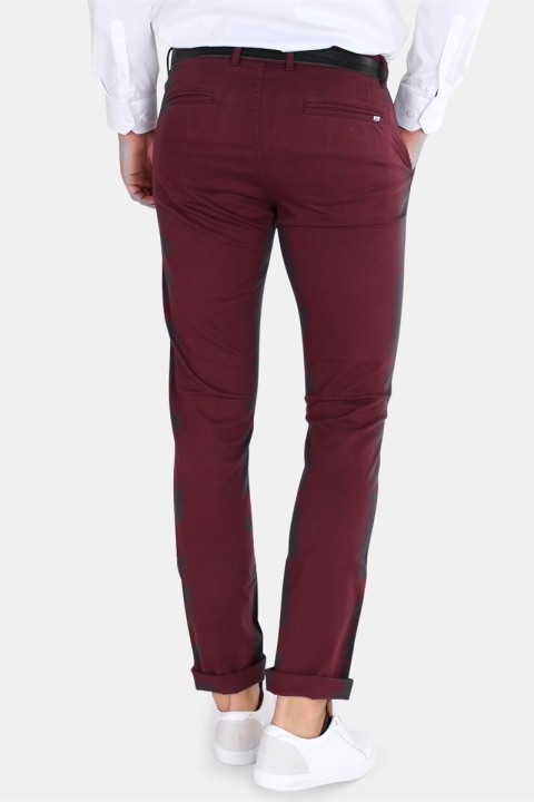 Kronstadt Daniel Stretch Chino Hose Dark Bordeaux