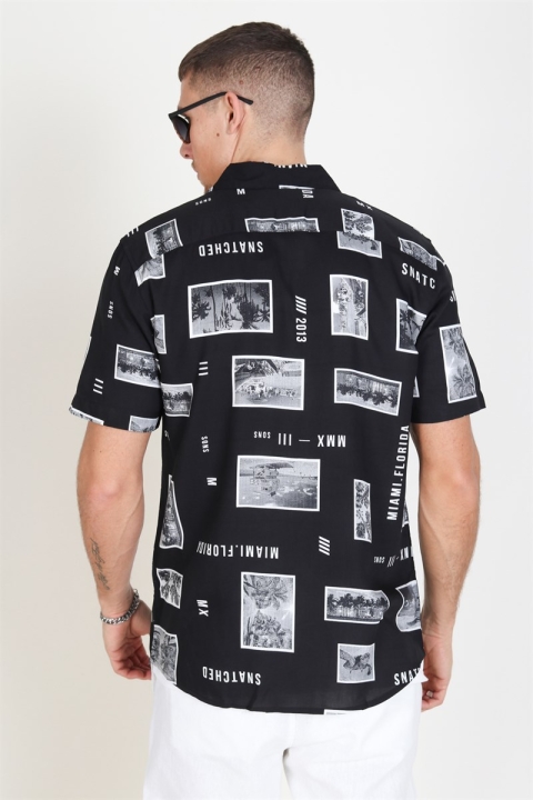 Only & Sons Oliver SS Printed Hemd Black