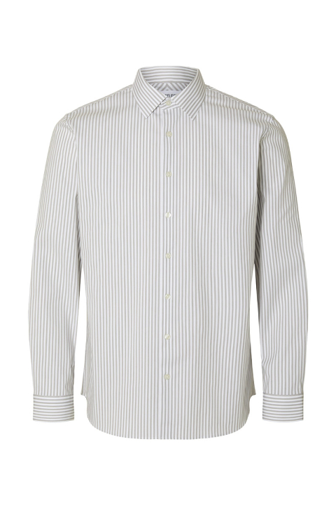 Selected Performance Stretch LS Shirt Bright White Stripes