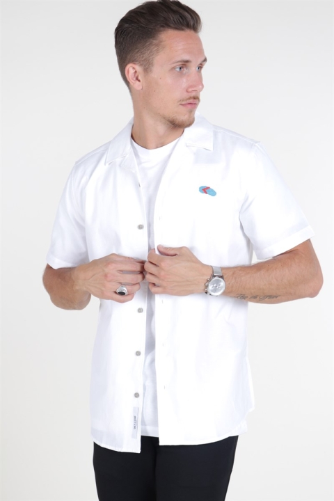 Only & Sons Travis SS Reverse Thin Oxford Hemd White