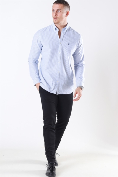 Selected Collect Hemd White/Light Blue Stripe