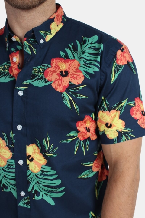 Kronstadt Johan Exotic S/S Hemd Orange/Green