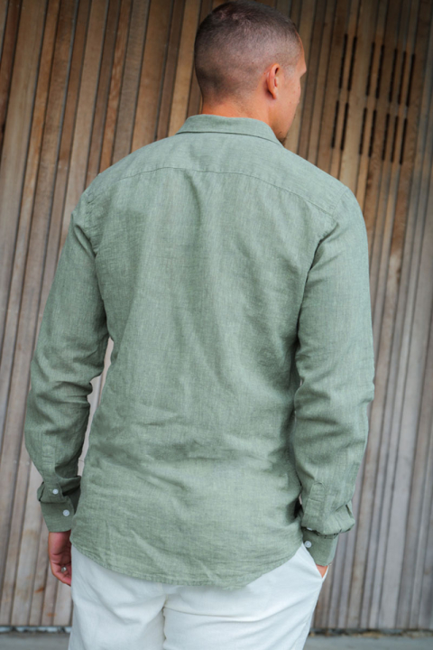 ONLY & SONS Caiden LS Linen Hemd Swamp