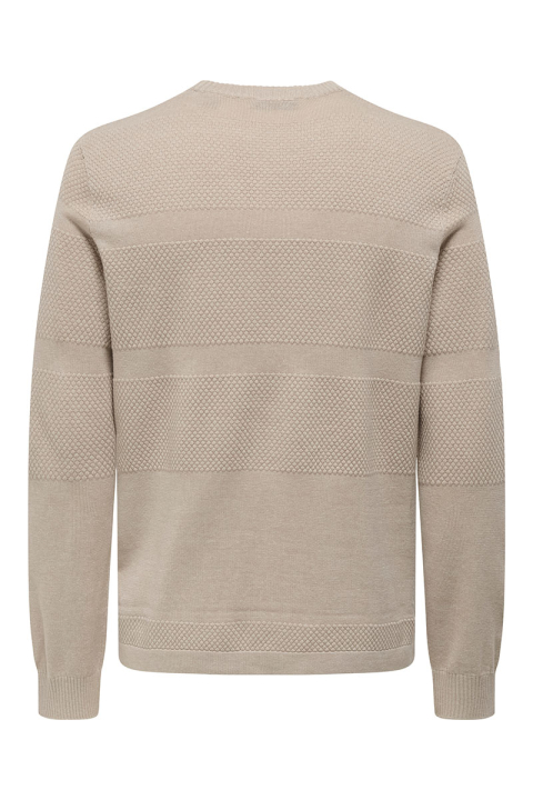 ONLY & SONS Malik Crew Neck Knit Silver Lining