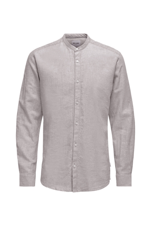 ONLY & SONS CAIDEN LS SOLID LINEN MAO Hemd Nirvana