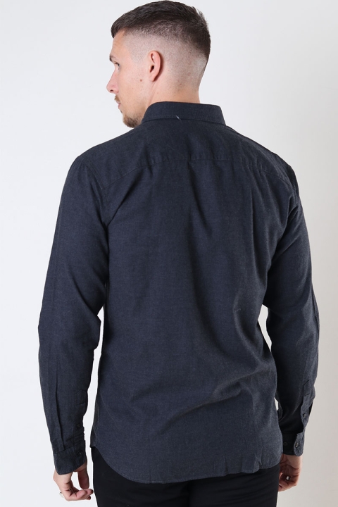 Jack & Jones CLASSIC MELANGE Hemd L/S Dark Grey Melange