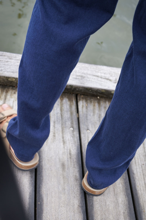 Selected Brody Linen Pants Dark Sapphire
