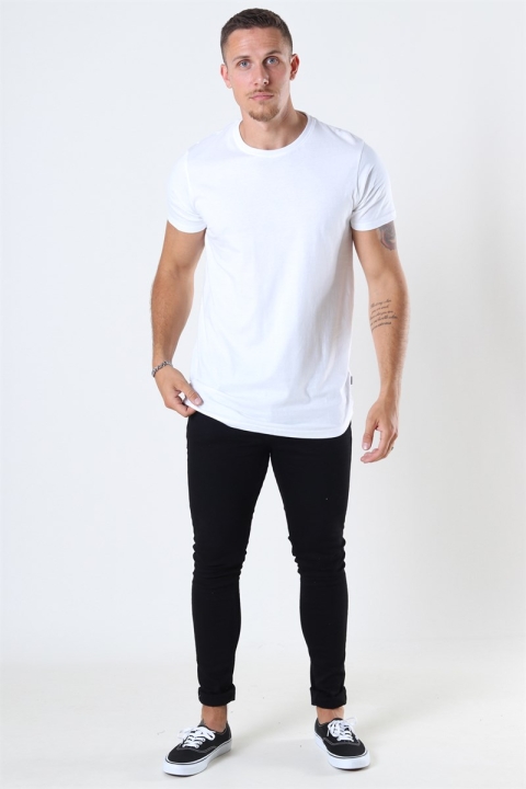 Solid Dew SS Long T-Hemd White