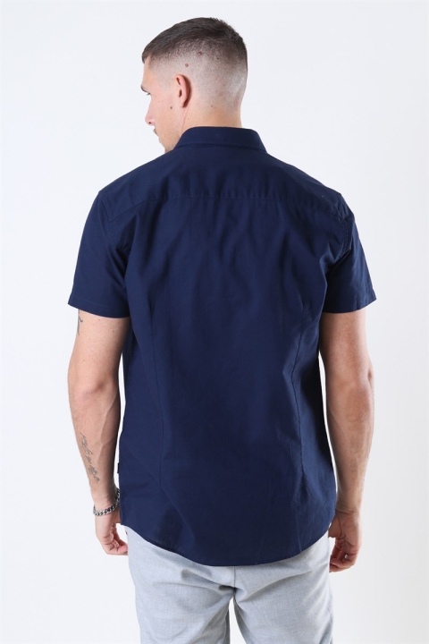Solid Bill BD Lin Hemd Insignia Blue