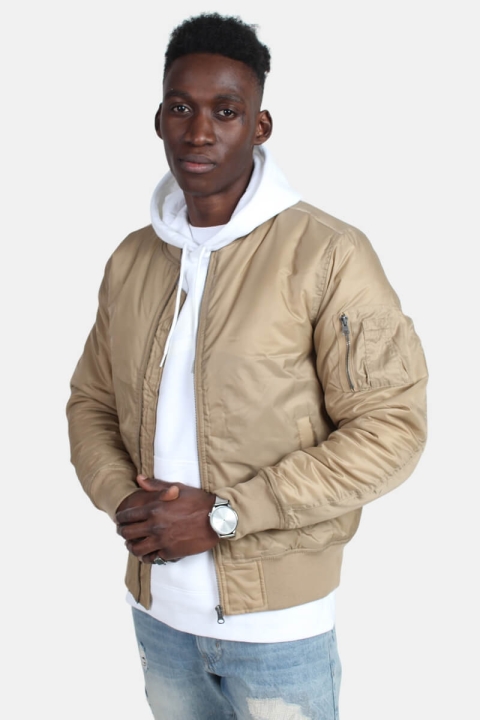 Urban Classics Bomber Jacke Beige