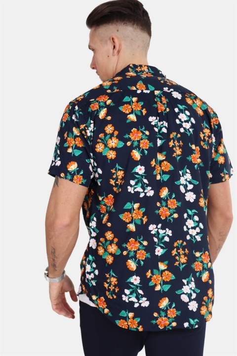 Kronstadt Johan Exotic S/S Hemd Navy 10
