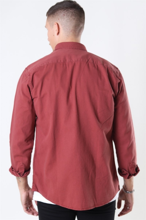 Only & Sons Bryce Life LS Reg Organic Hemd Henna