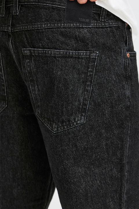 Solid Ryan Relaxed Fit Black Denim
