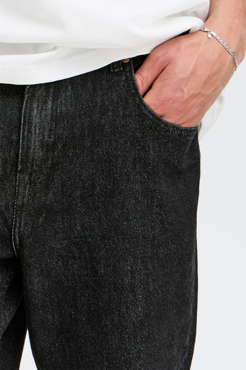 Solid Ryan Relaxed Fit Black Denim