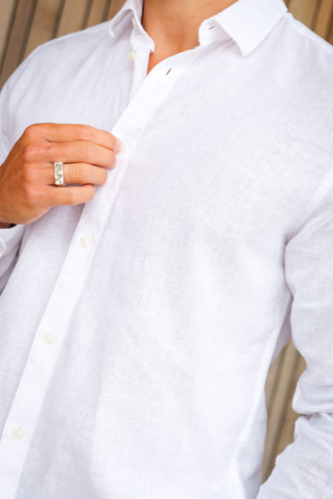 ONLY & SONS Caiden LS Linen Hemd  White