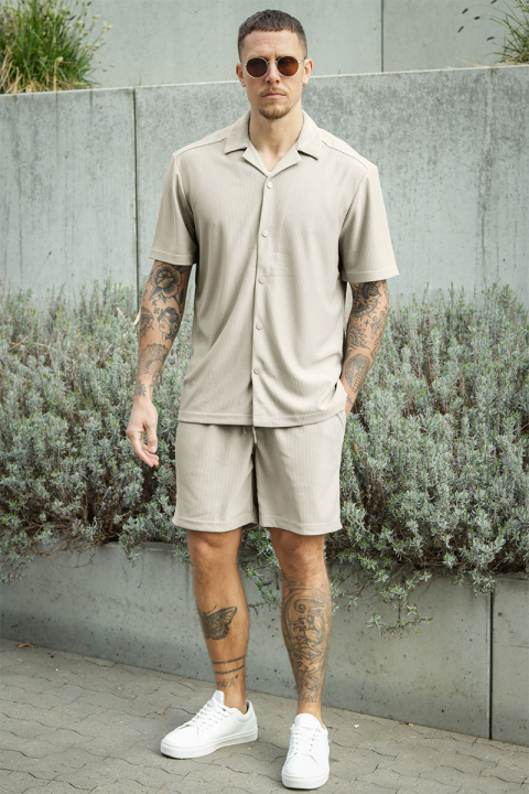 ONLY & SONS Kari Relaxed Plizze Resort SS Shirt Moonstruck