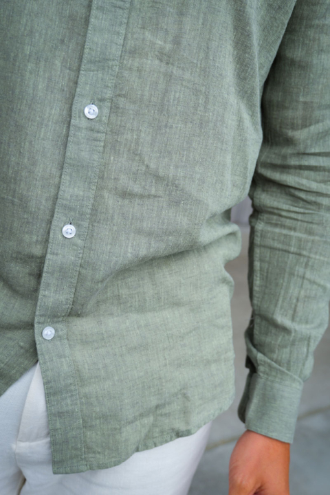 ONLY & SONS Caiden LS Linen Hemd Swamp