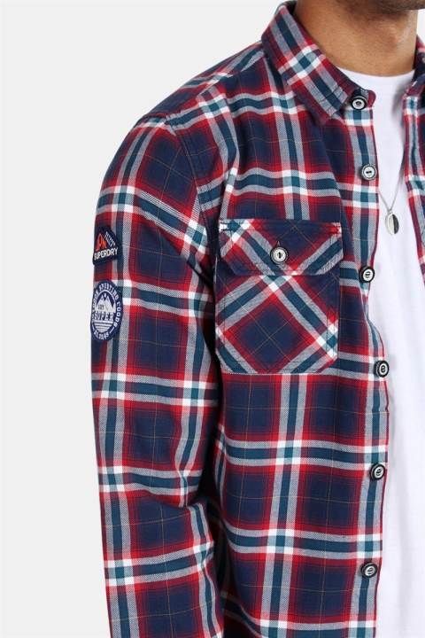Superdry Lumberjack Lite Hemd Burgundy Horizon Check
