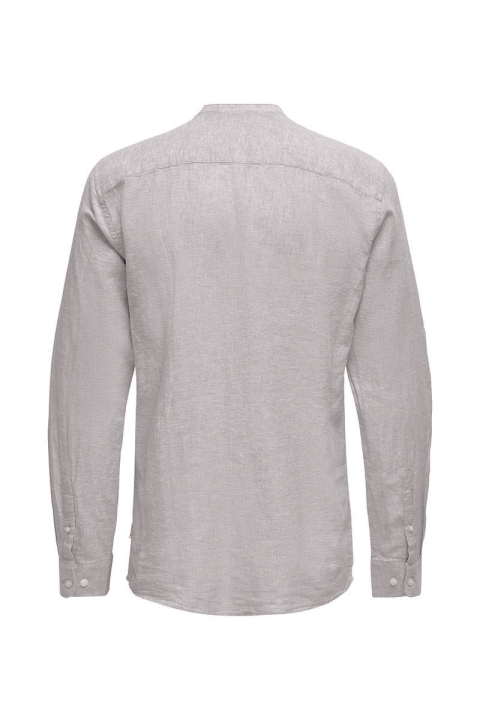 ONLY & SONS CAIDEN LS SOLID LINEN MAO Hemd Nirvana