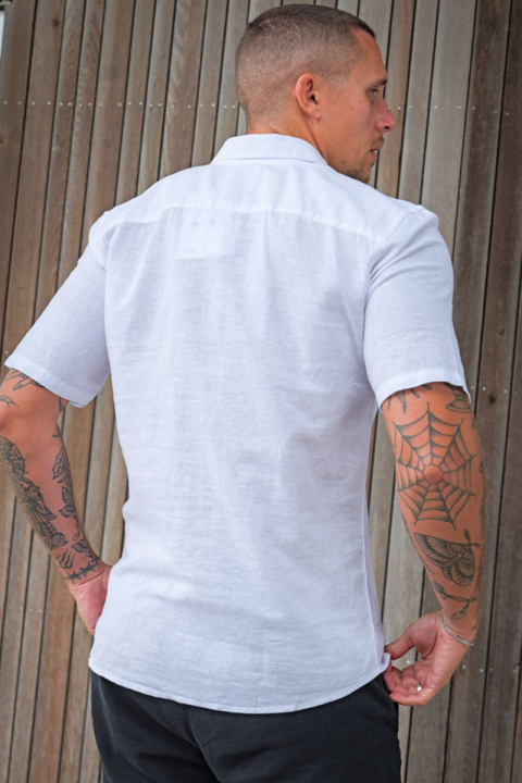 ONLY & SONS Caiden SS Linen Hemd White