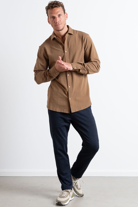 Clean Cut Copenhagen Clean Formal Stretch Hemd LS Brown