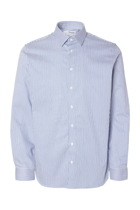 Selected Performance Stretch LS Shirt True Navy Stripe