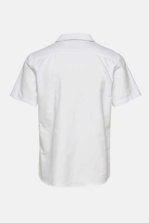 Only & Sons Travis SS Reverse Thin Oxford Hemd White