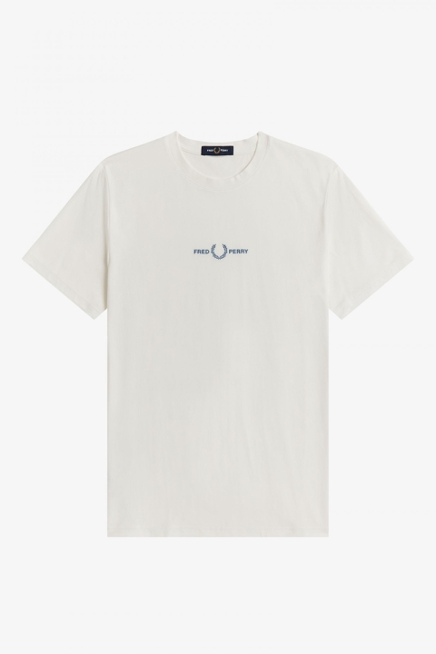 Fred Perry EMBROIDERED T-Hemd 303 Snow White