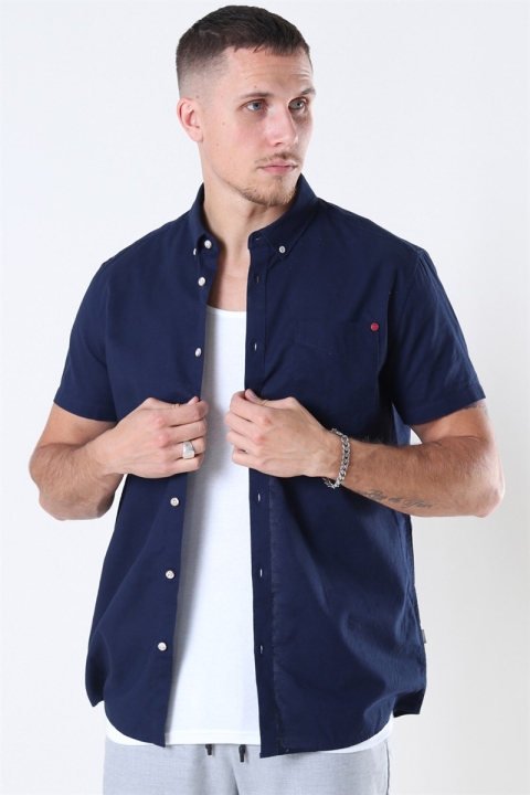 Solid Bill BD Lin Hemd Insignia Blue