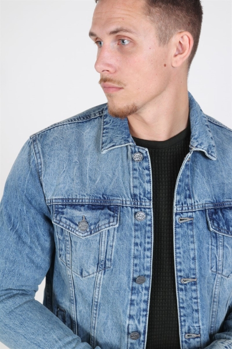 Only & Sons Coin Trucker Jacke Blue Denim