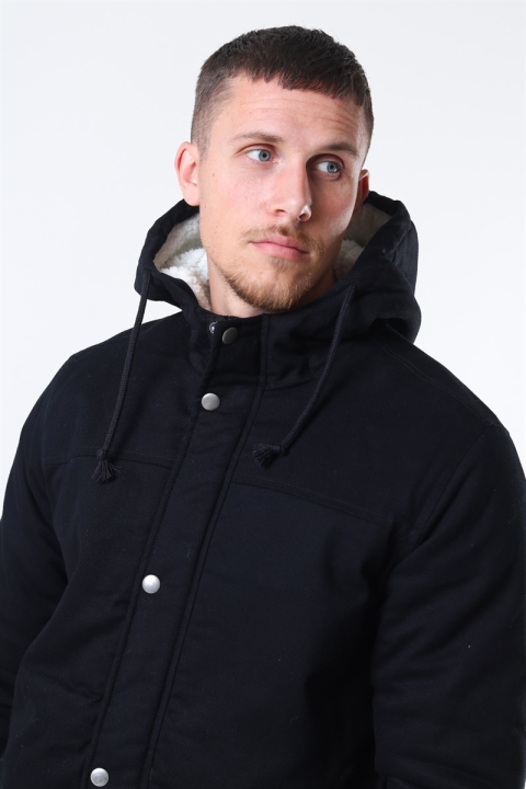 Only & Sons Yanick Teddy Hood Parka Jacke Black