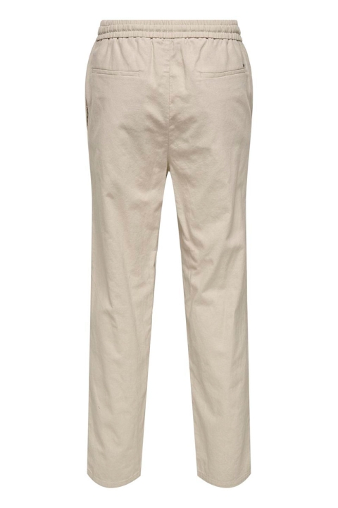 ONLY & SONS Sinus Loose Cotton Linen Pants Silver Lining