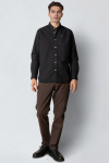 Clean Cut Copenhagen Oxford Stretch Plain L/S Black