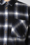 Fat Moose Forest flannel shirt Dark navy/Black check 002
